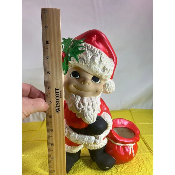 Vintage Ceramic Atlantic Mold Santa Elf Helper Christmas Santa Claus 11" - Picture 10 of 15